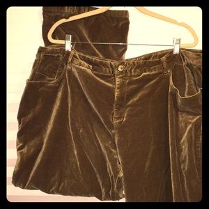 Tan, brown Velour jeans/pants